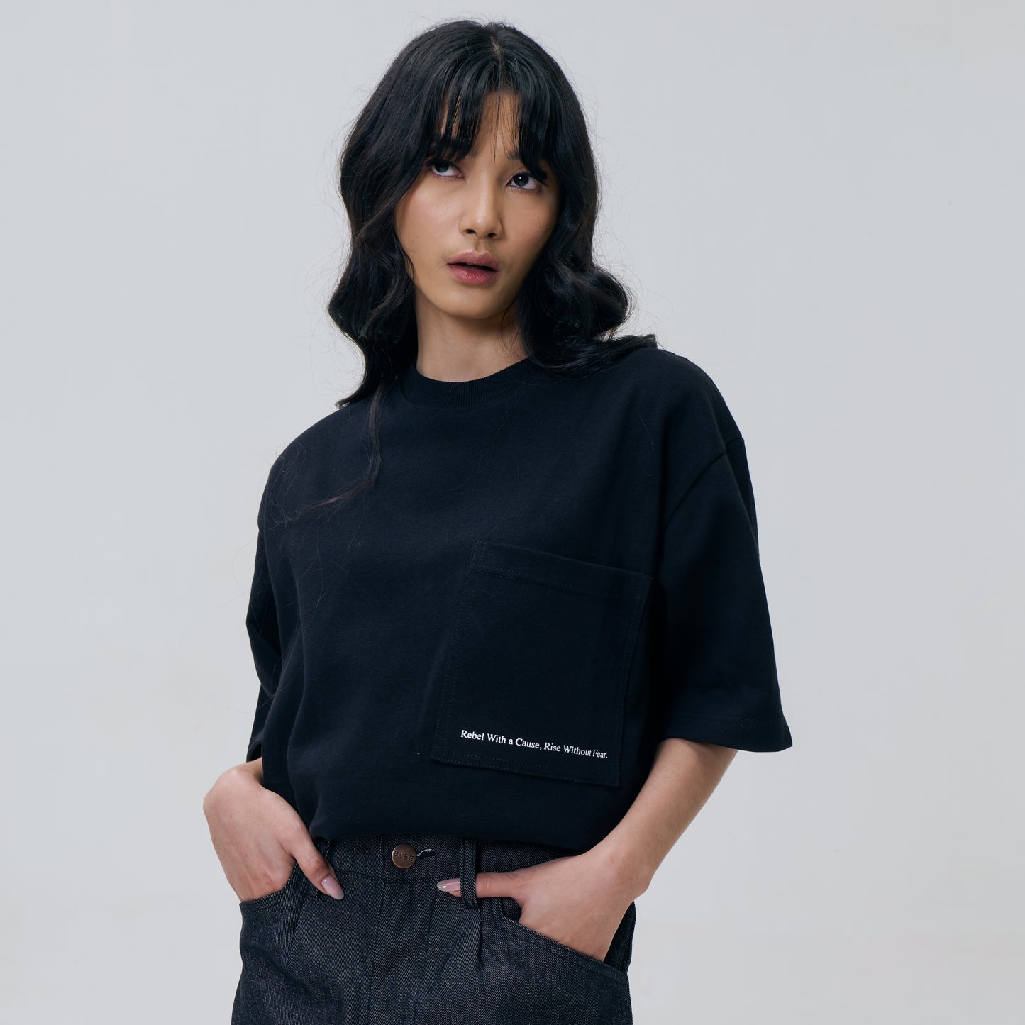 INDIGO T-SHIRT IN BLACK