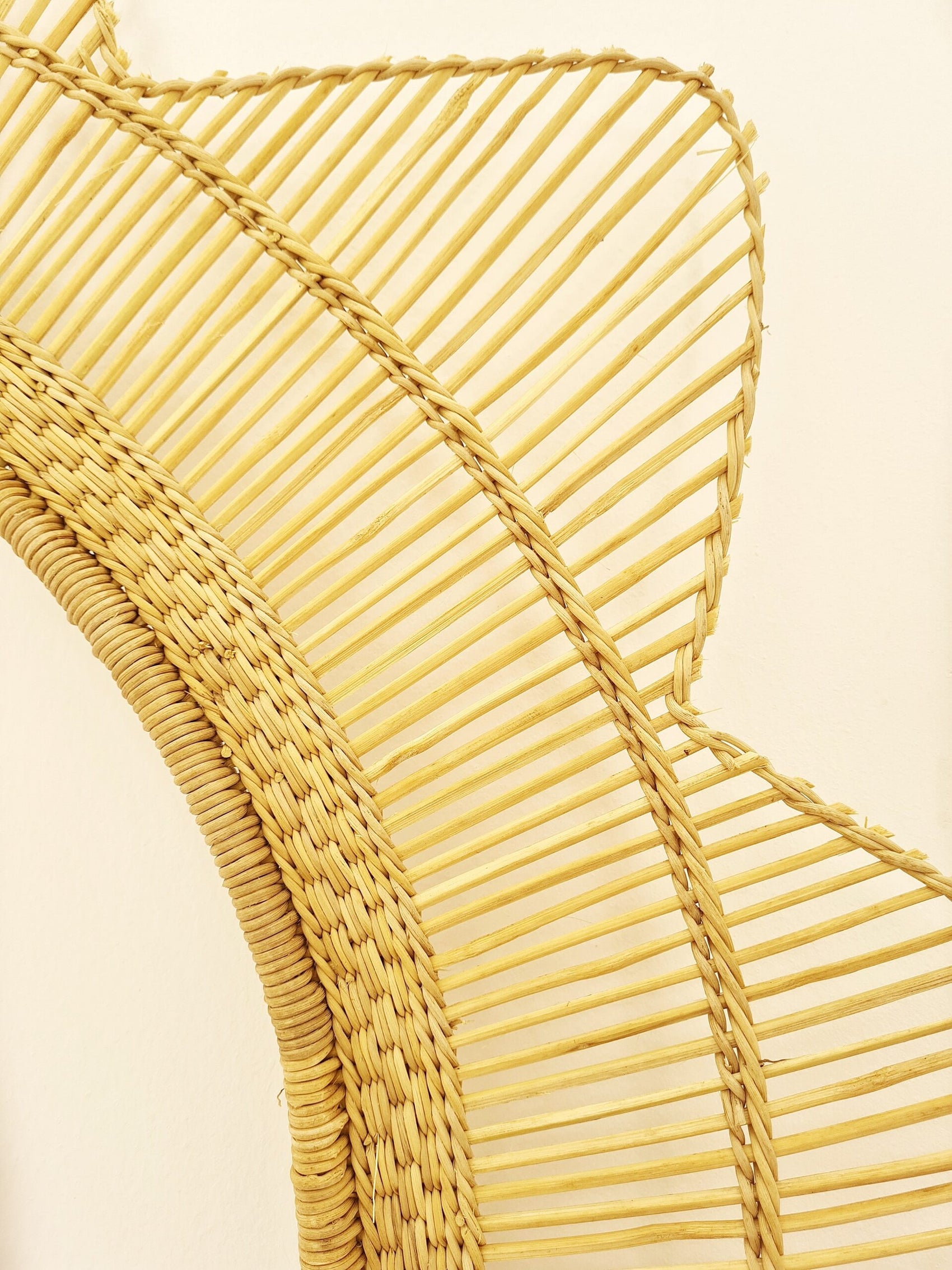 Malawian Rattan ZigZag Mirror Frame (only)