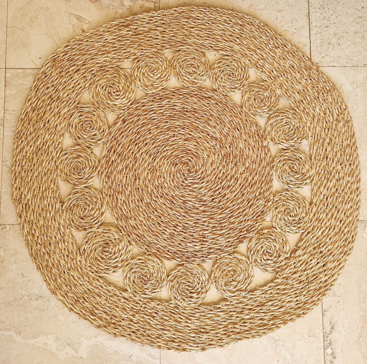 Hand Made Natural Palm Rug