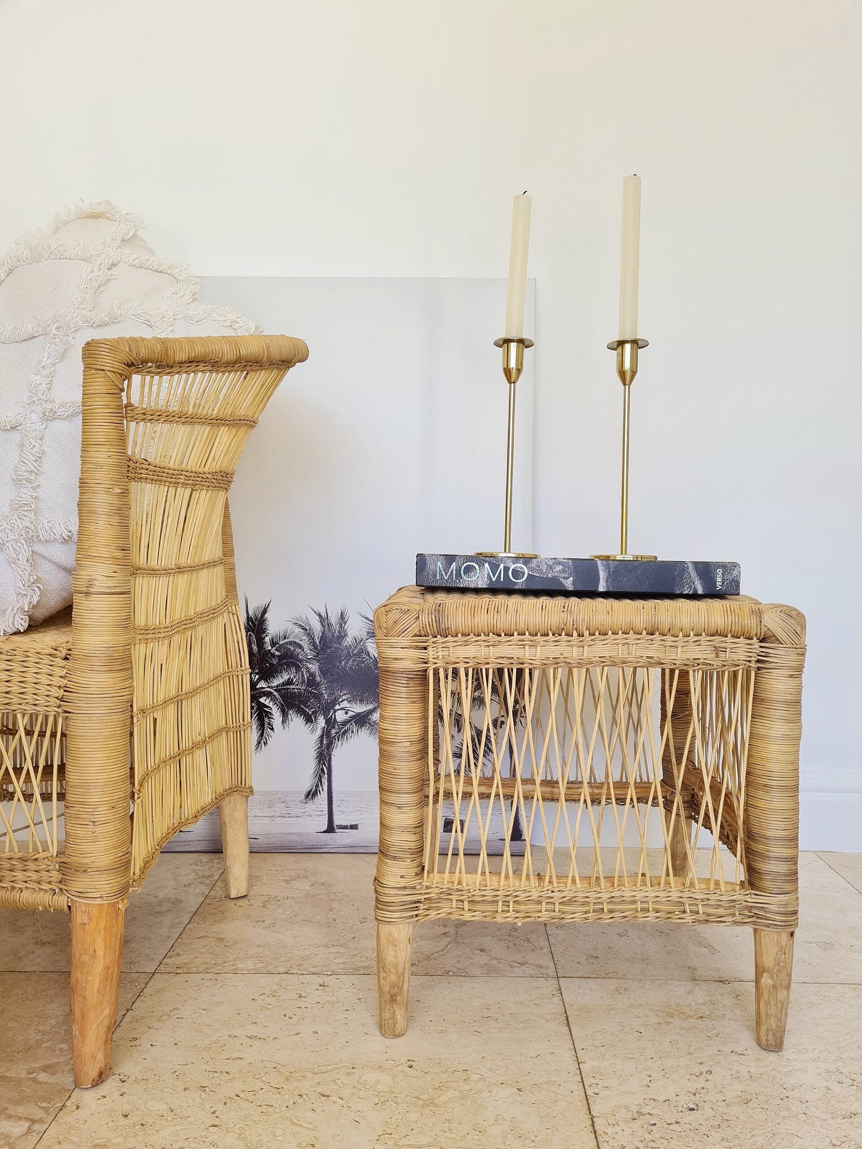 Natural Rattan Side Table