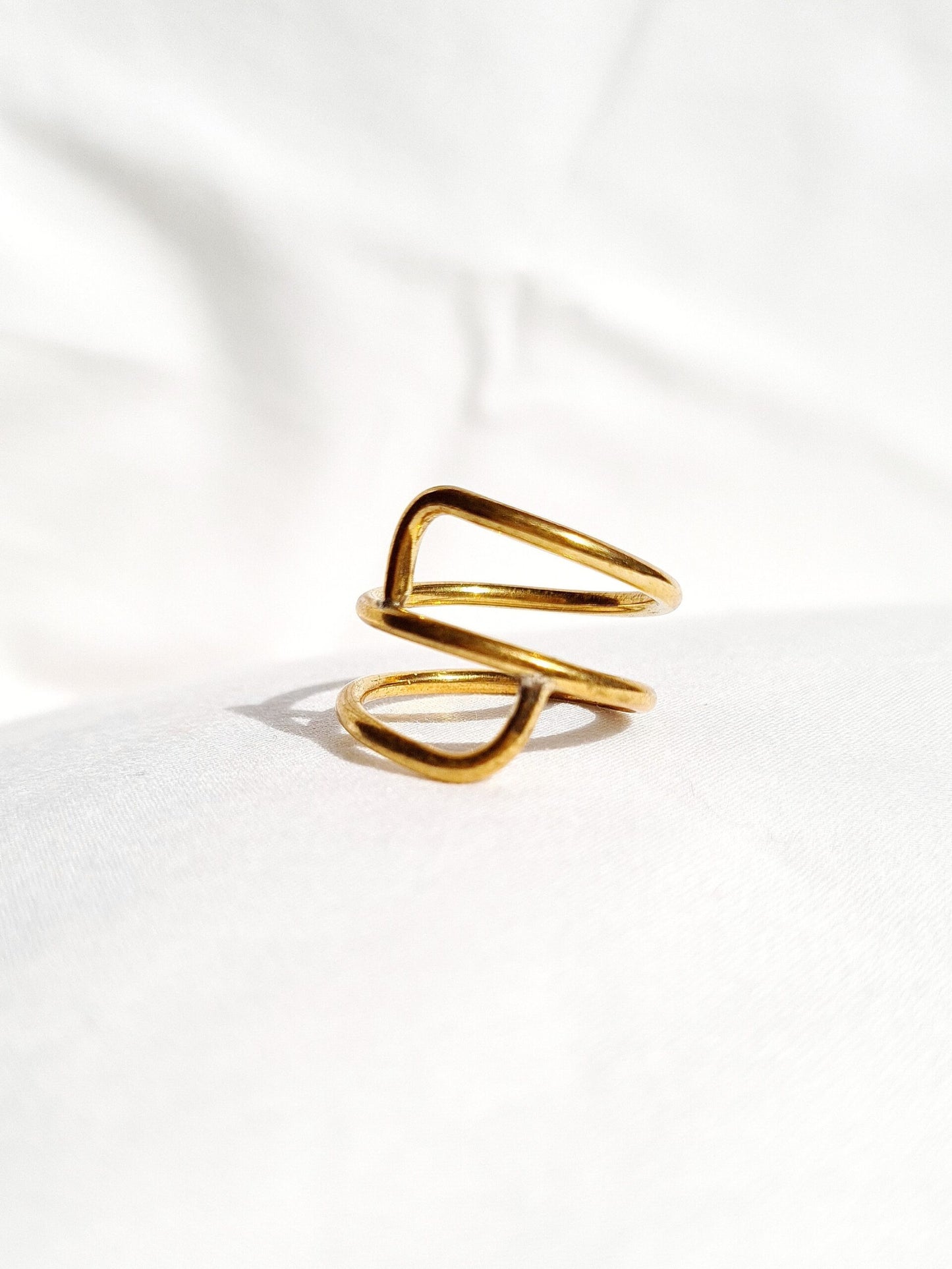 Minimalist S Band Ring - Brass