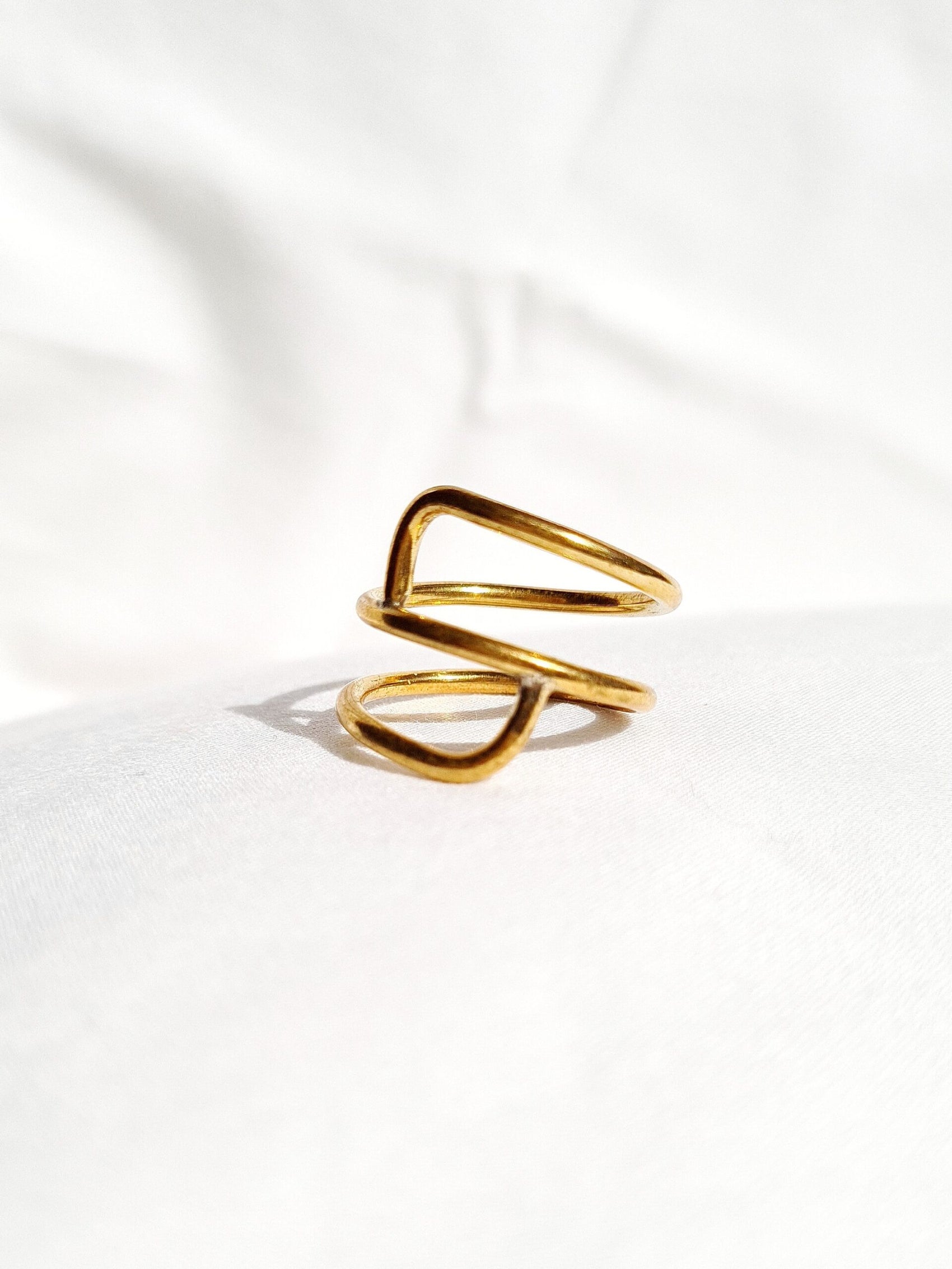 Minimalist S Band Ring - Brass