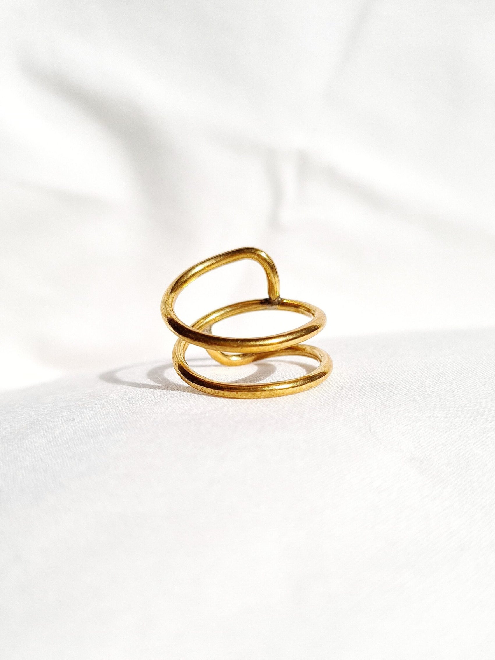 Minimalist S Band Ring - Brass