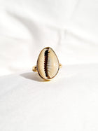 Cowrie shell ring– Brass