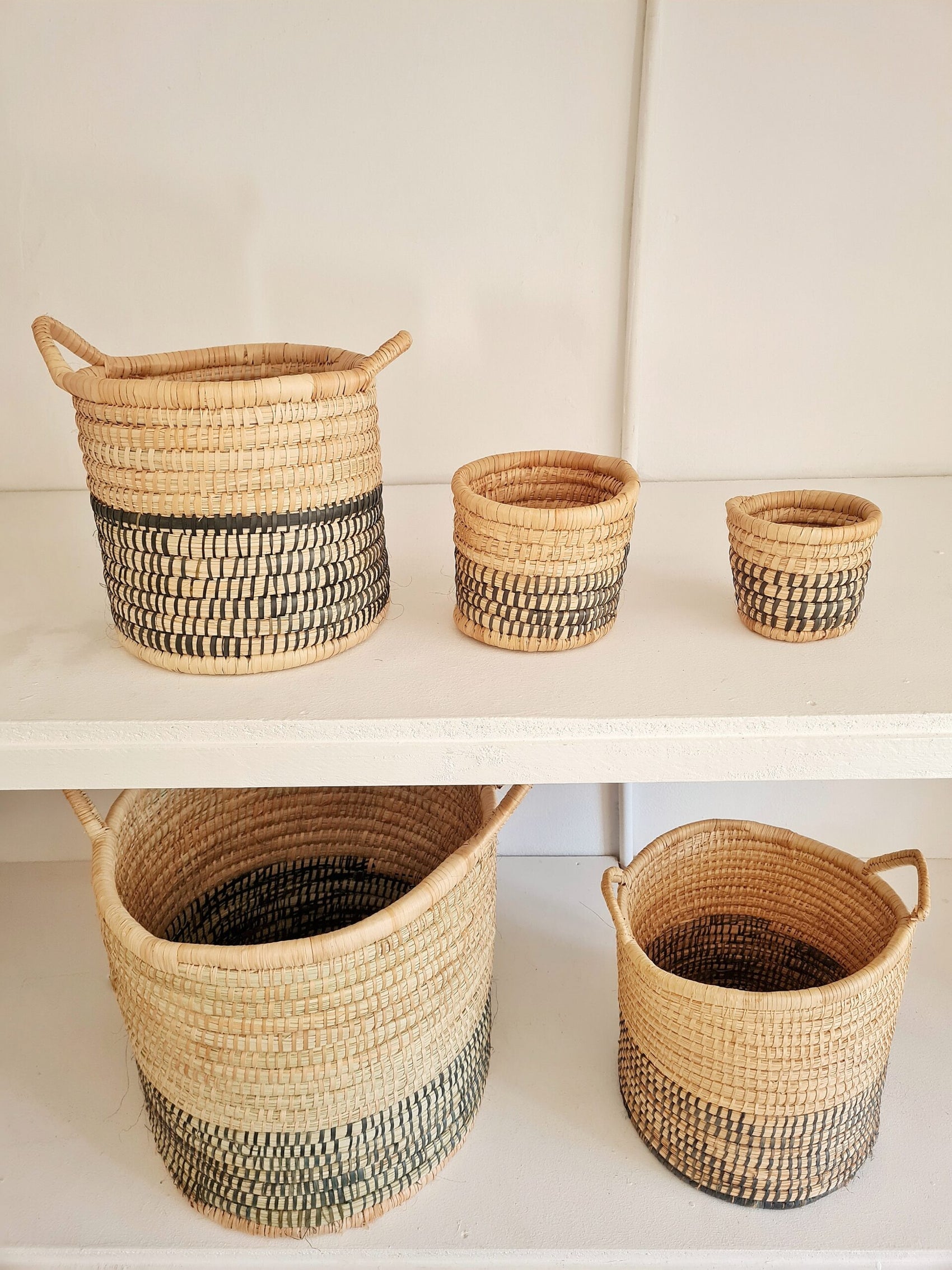 Two Tone Wicker Baskets