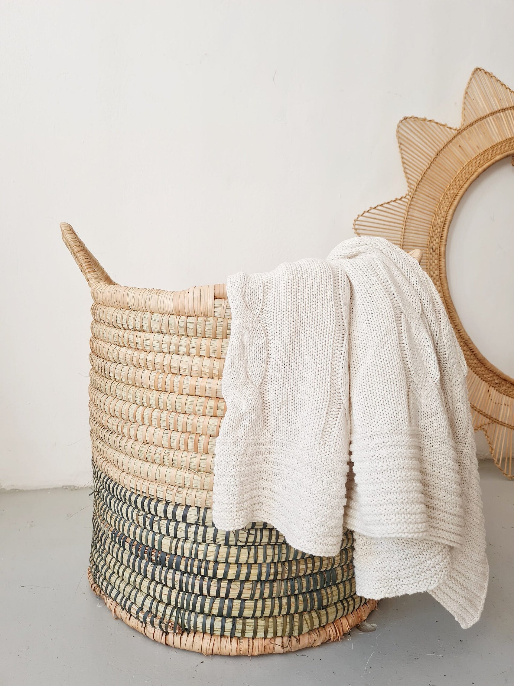 Two Tone Wicker Baskets