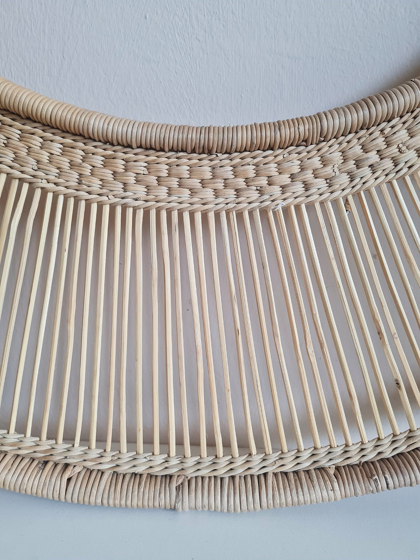 Malawian Rattan Round Mirror Frame (only)