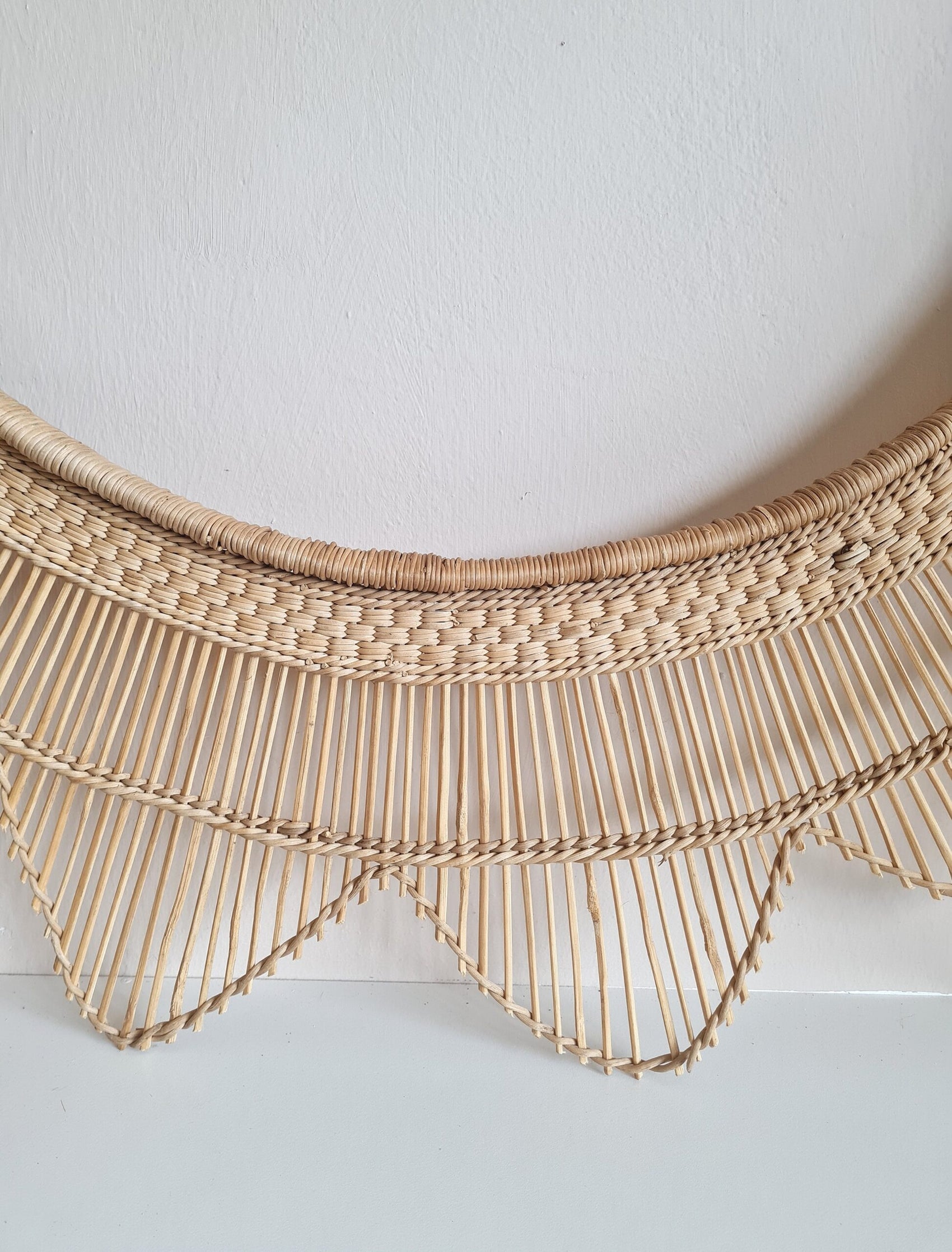 Malawian Rattan ZigZag Mirror Frame (only)
