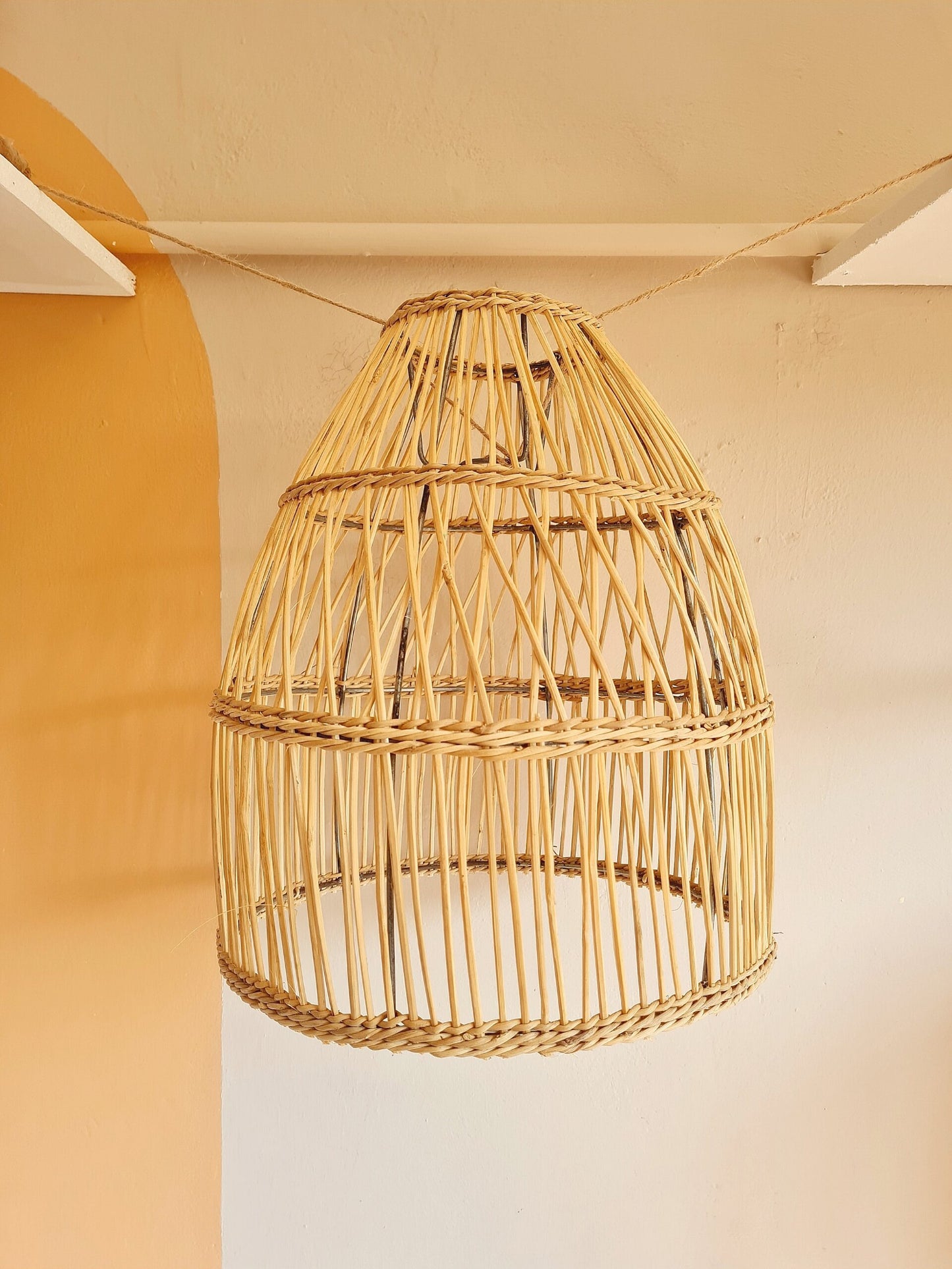 2 Medium Basket Wicker Lampshades