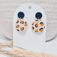 Handmade cheetah clay earrings