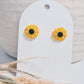 Sunflower - handmade clay earrings