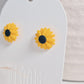 Sunflower - handmade clay earrings