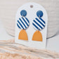 3 tier handmade clay earrings