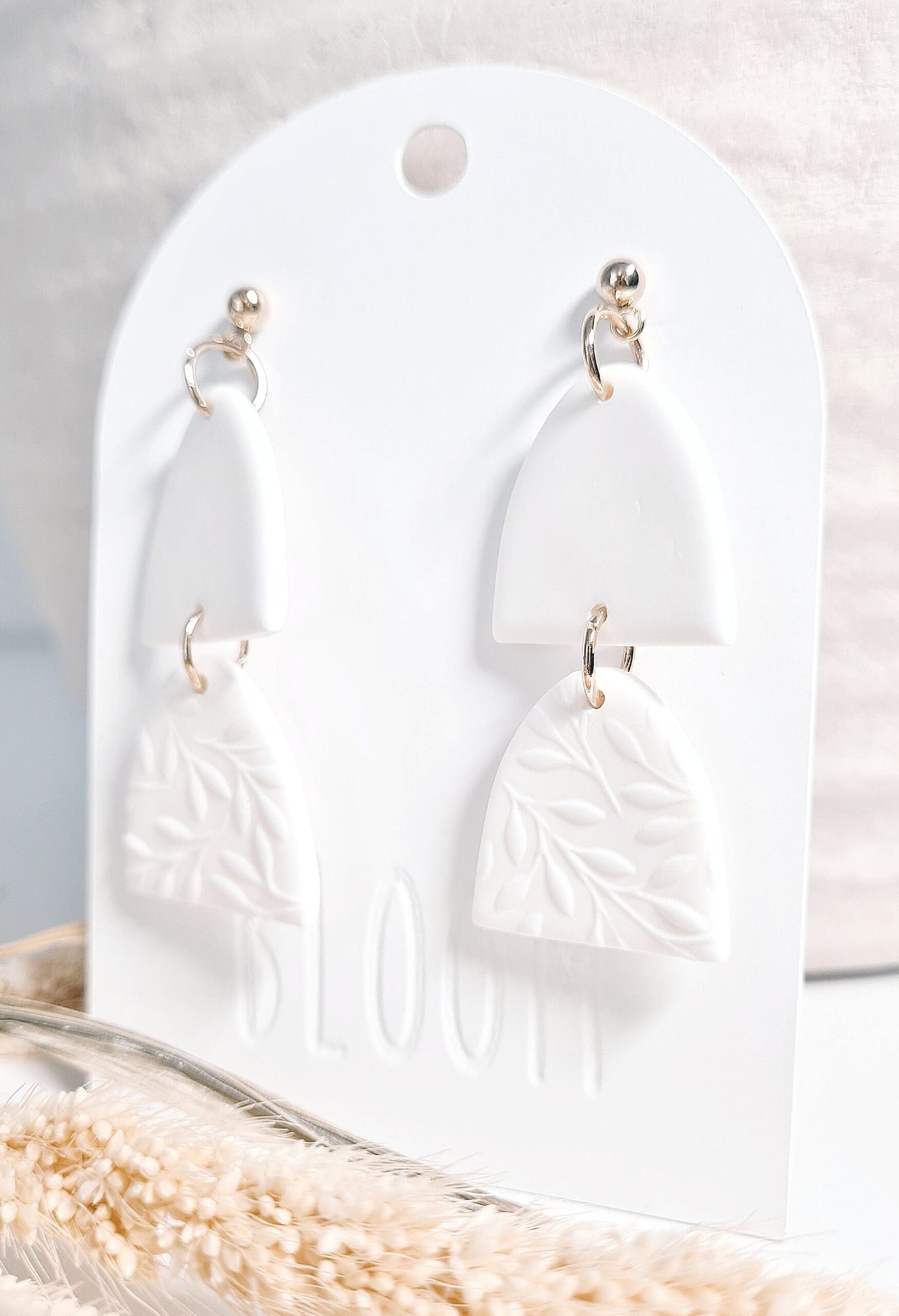 Elegant handmade clay earrings