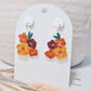 Handmade floral clay earrings