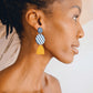 3 tier handmade clay earrings