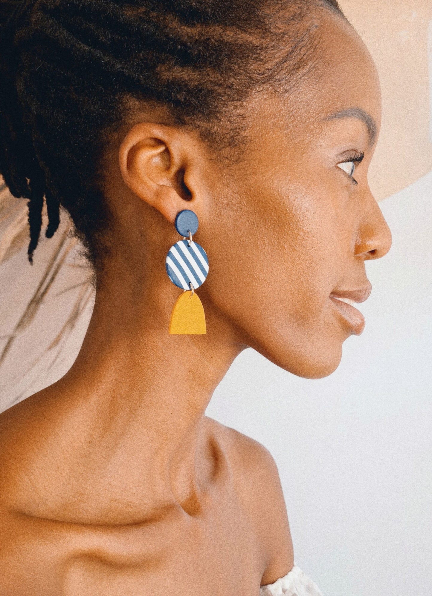 3 tier handmade clay earrings
