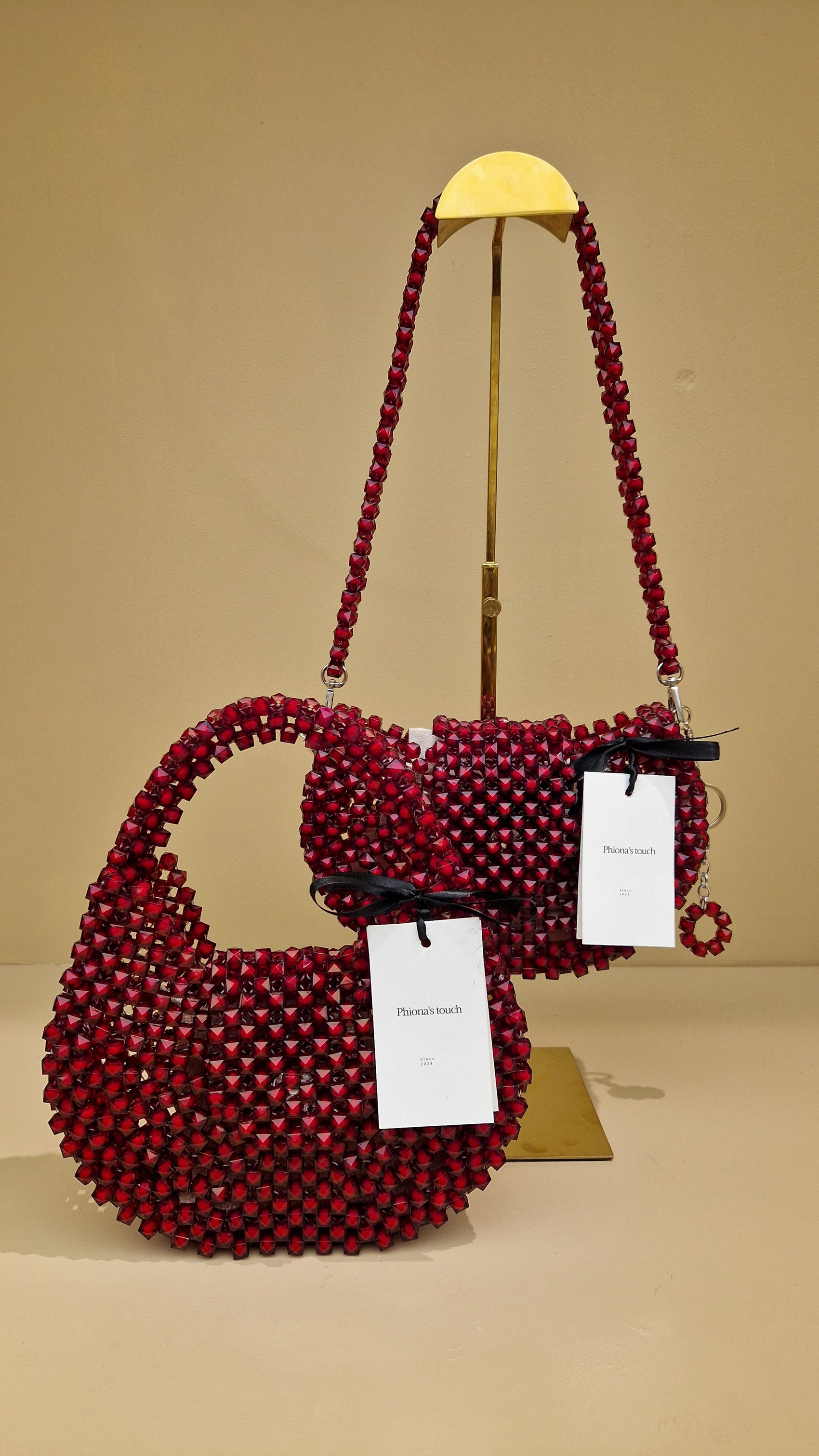 Sunset Merlot beaded bag by Phiona's Touch