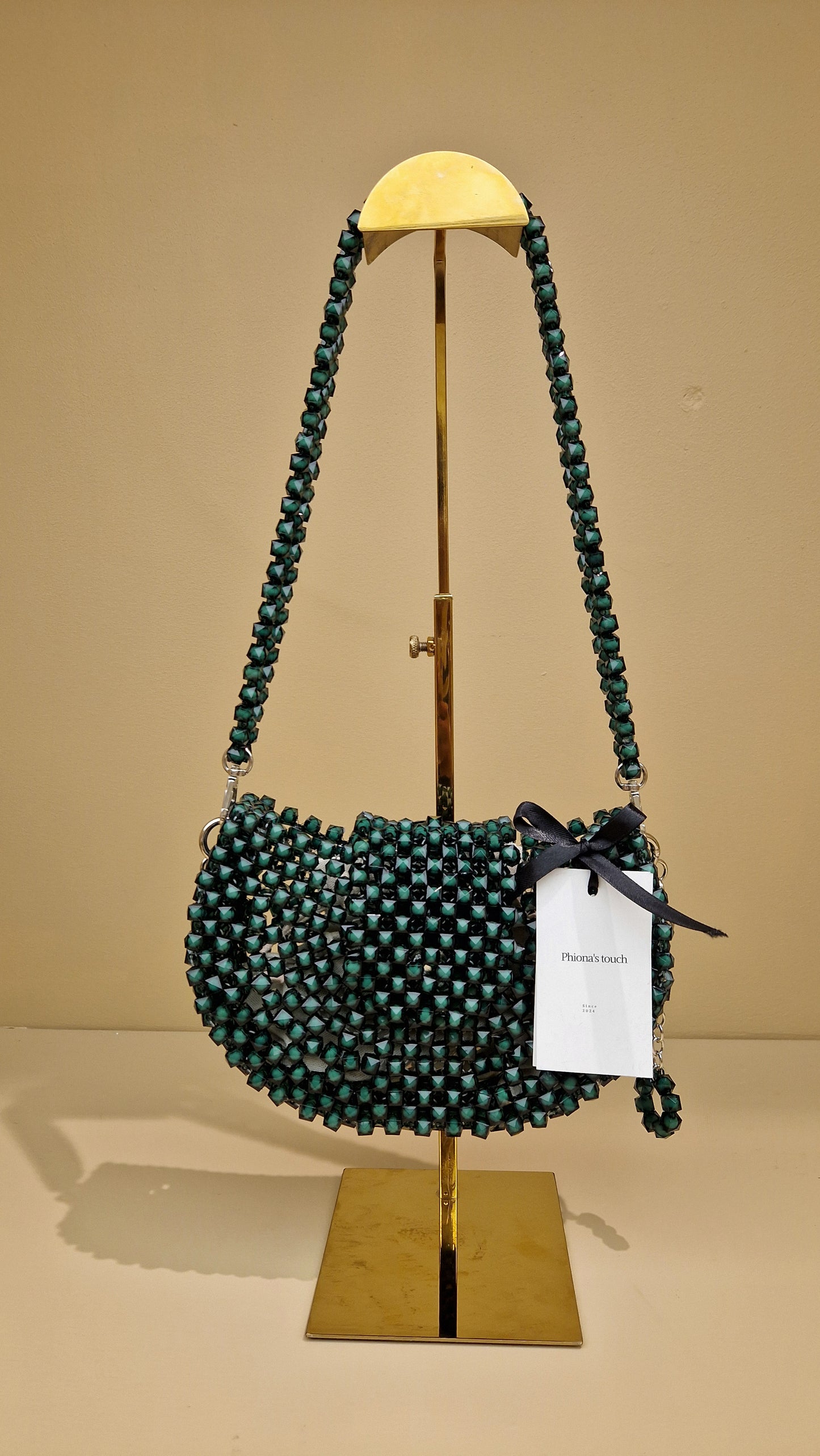 Sunset Emerald beaded bag by Phiona's Touch
