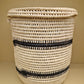 Mama Winnie Handwoven Storage Basket | Black Stripe