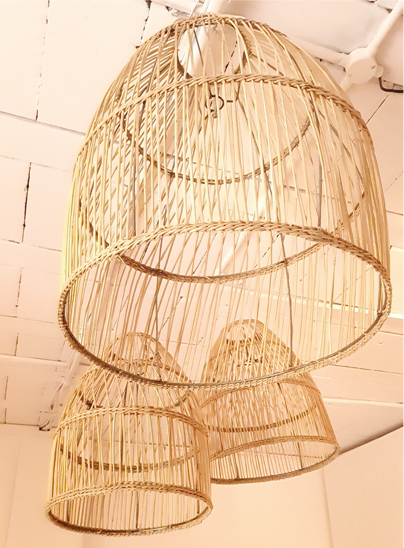 3 set Basket Wicker Lampshades