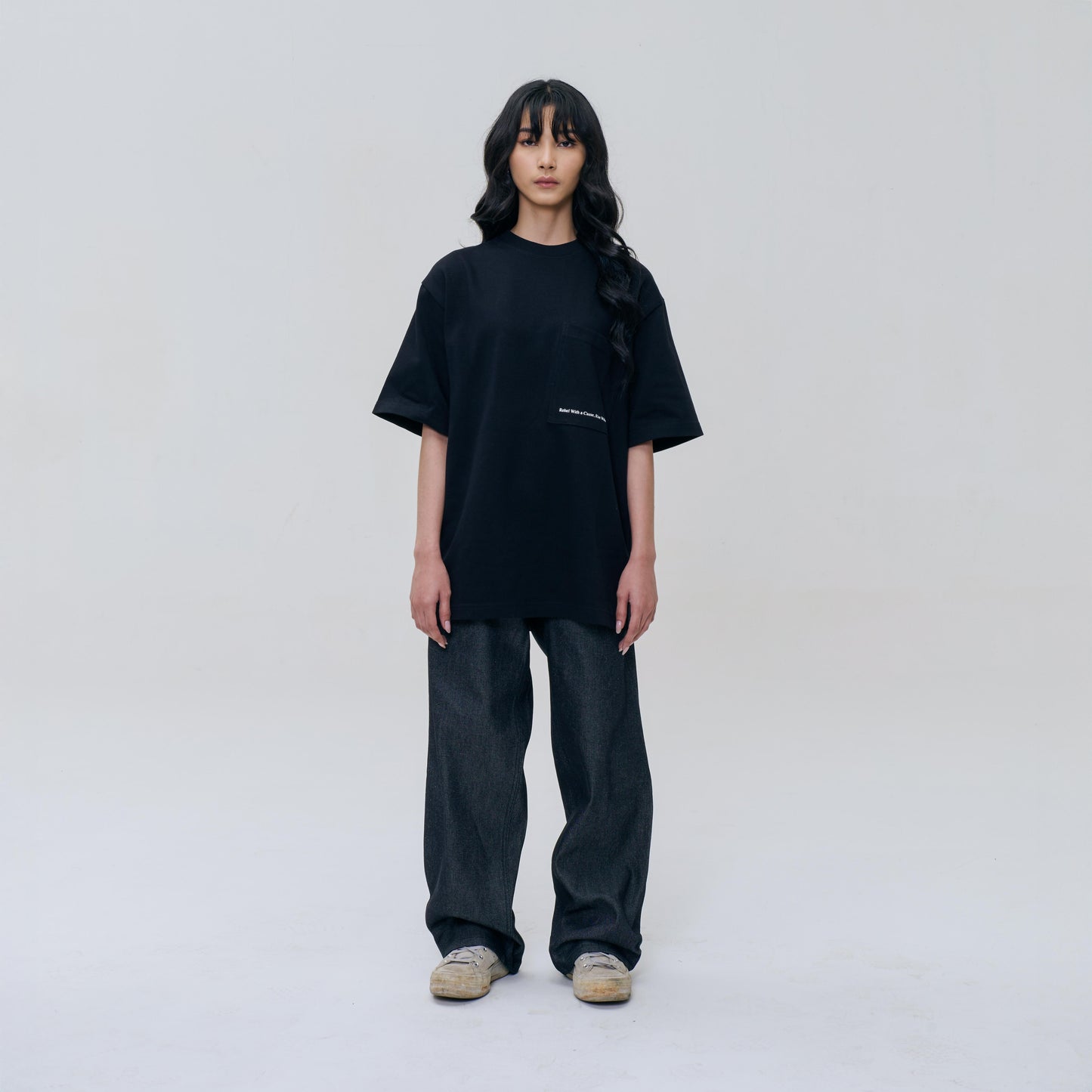 INDIGO T-SHIRT IN BLACK