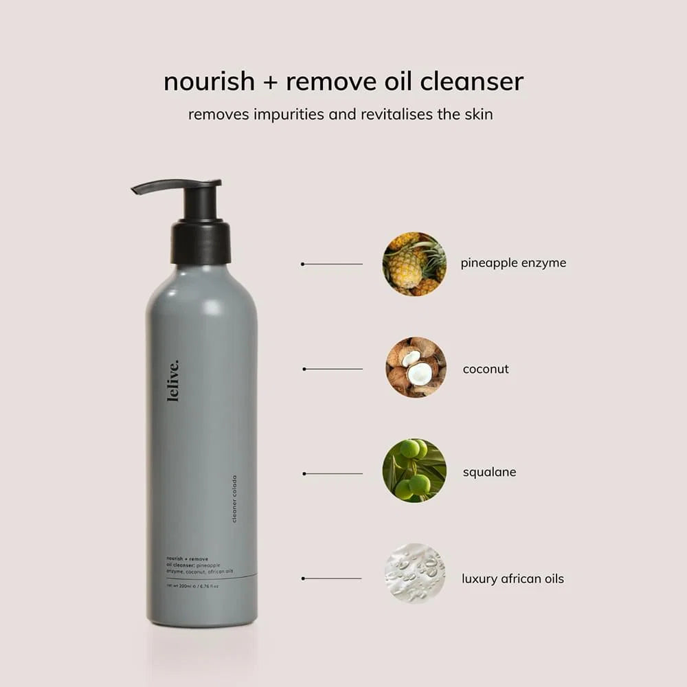 Cleaner colada | nourish + remove oil cleanser