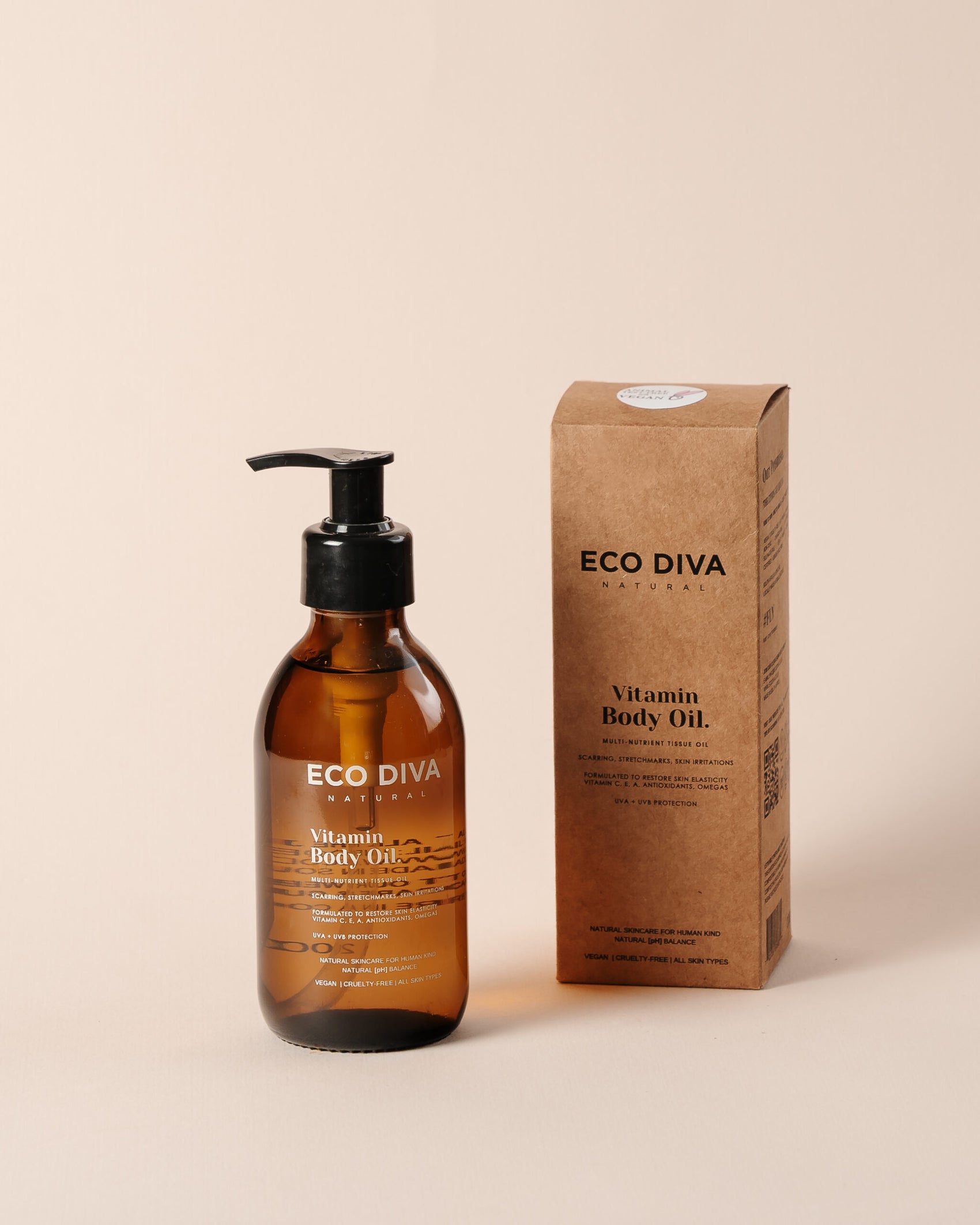 Vitamin Body Oil - Rich Tissue Oil with Vitamins, Antioxidants, Superfoods, SPF