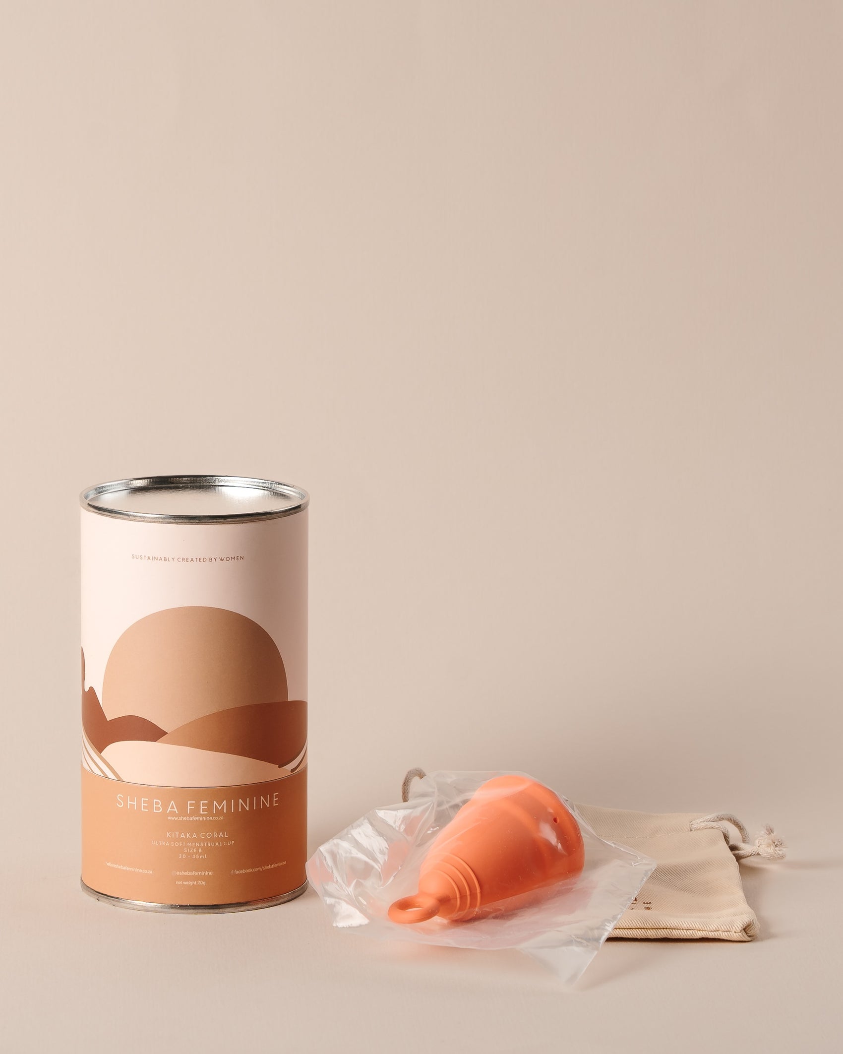 Sheba Kitaka Coral Size B Menstrual Cup