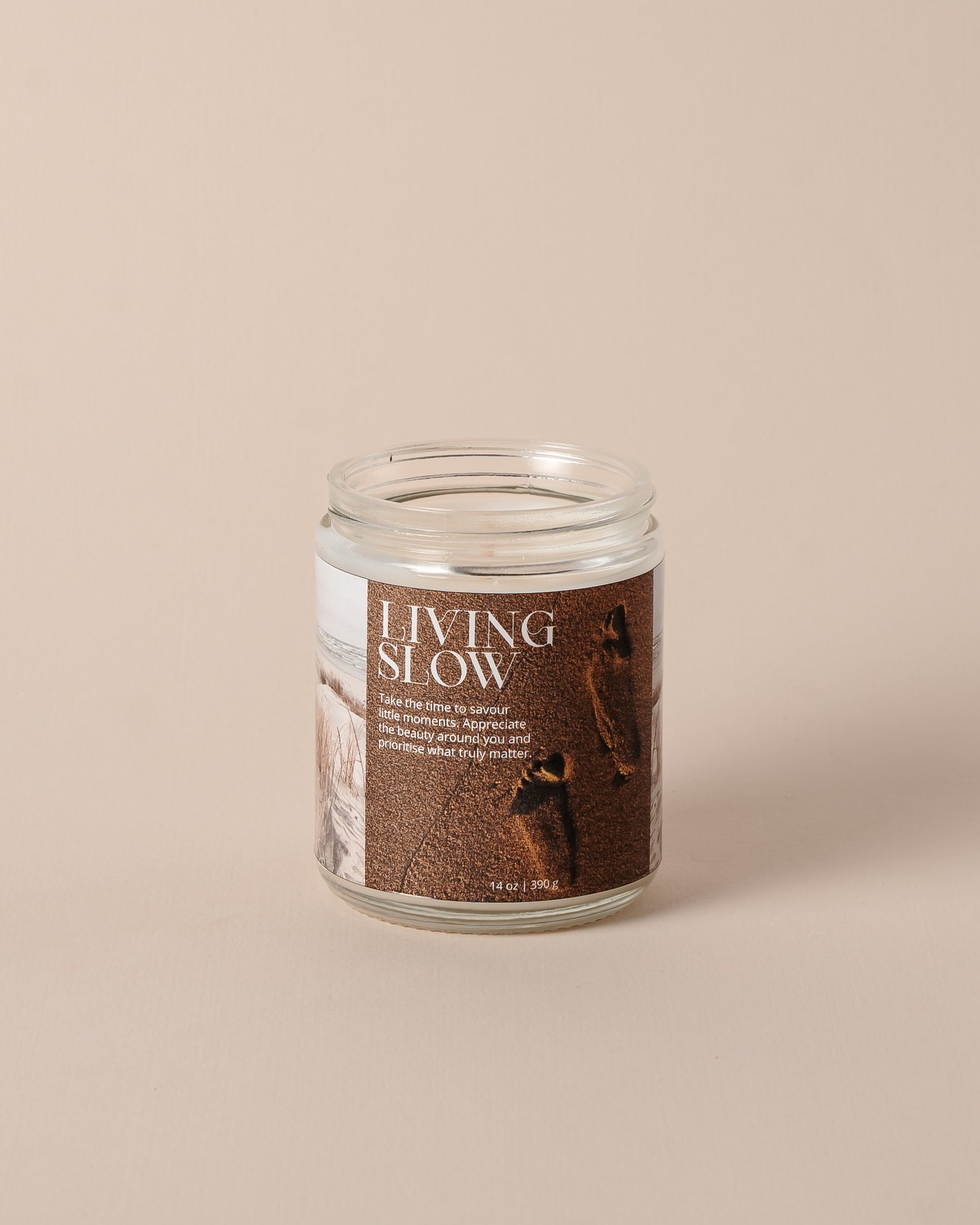 Living Slow - Moro orange and Juniper Midi Jar Candle 390g