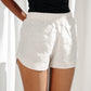 100% Linen Shorts with elasticated high waist