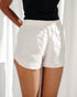 100% Linen Shorts with elasticated high waist