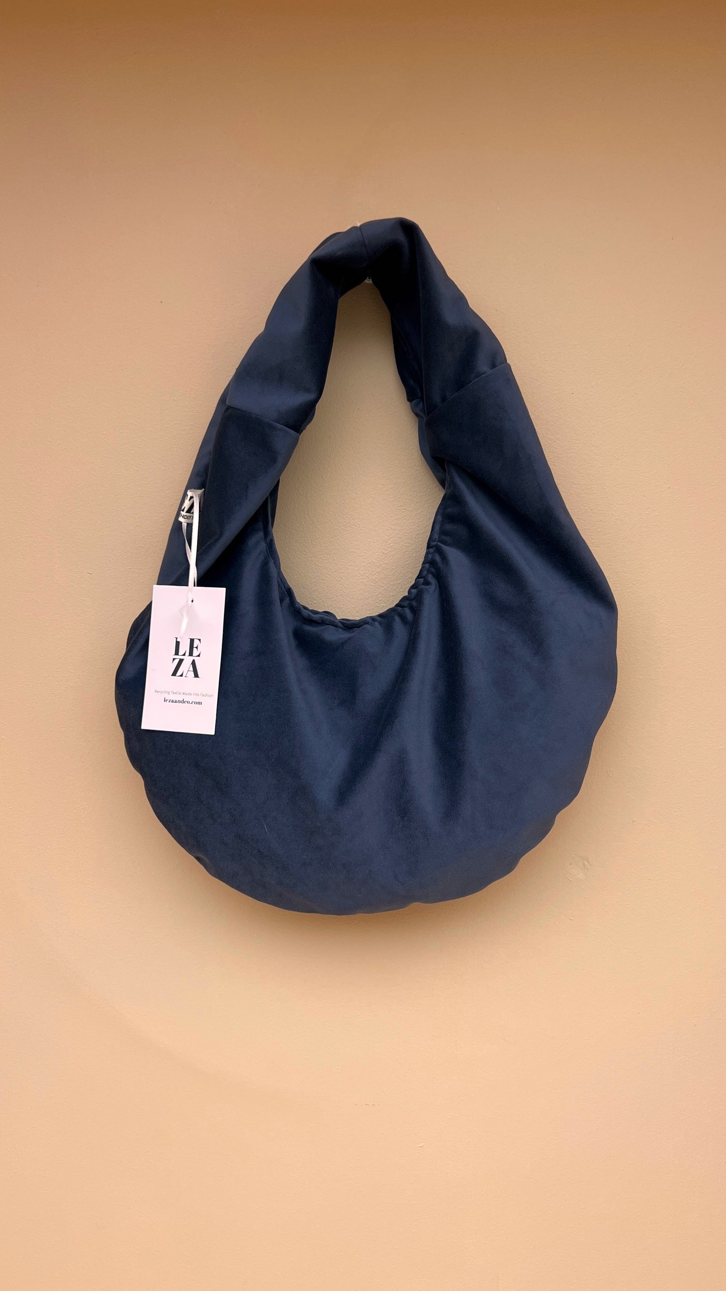 Navy Cosmos Upcycled Bag by LEZA