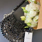 Sunset black beaded bag by Phiona's Touch