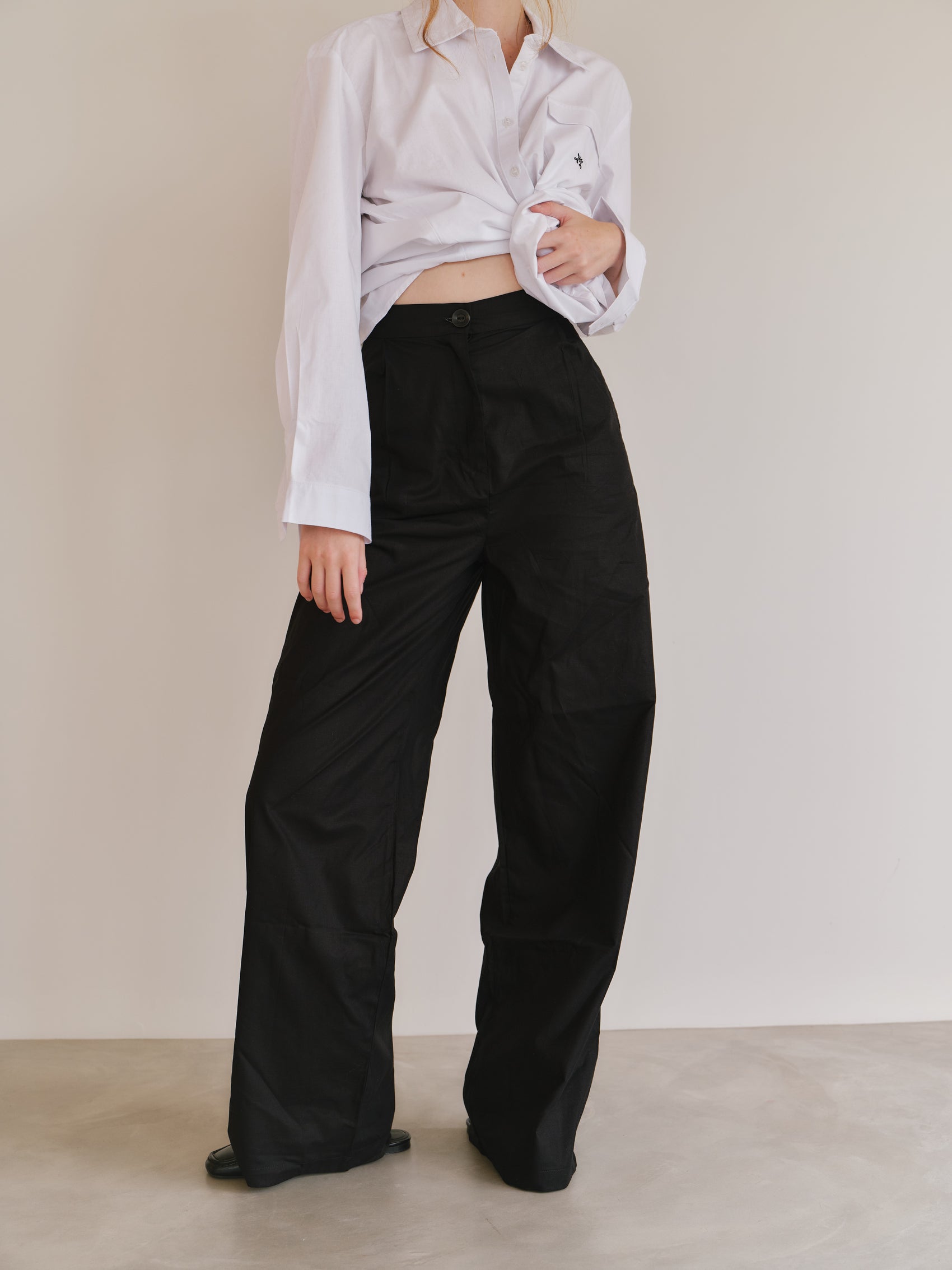 100% Organic Cotton Black Trousers