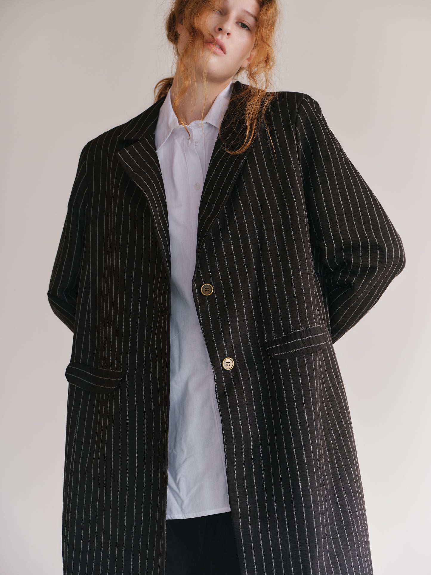Oversized Linen Jacket with 100% Cotton Lining by Merlin