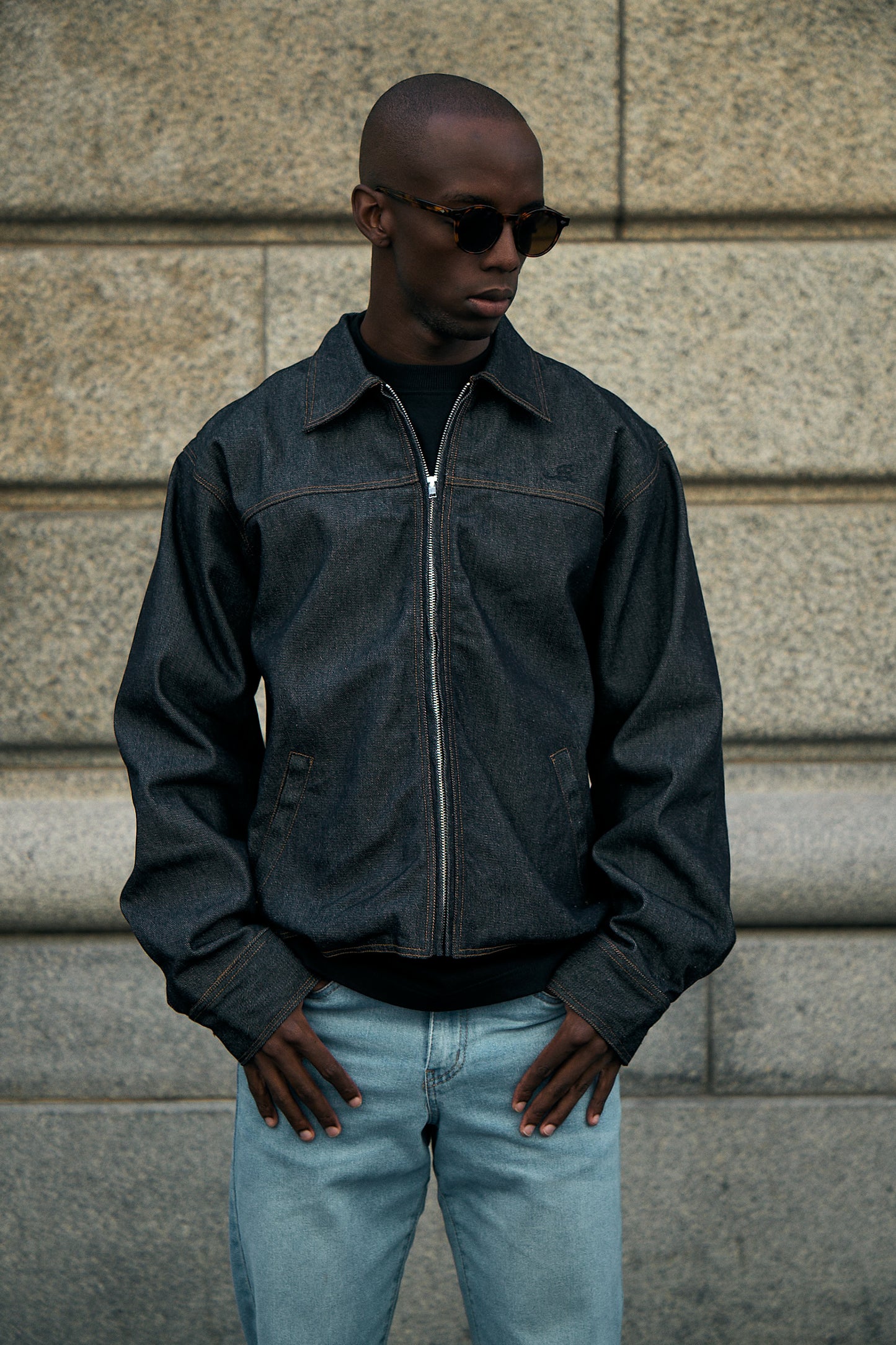 Rusty Denim Jacket in Black