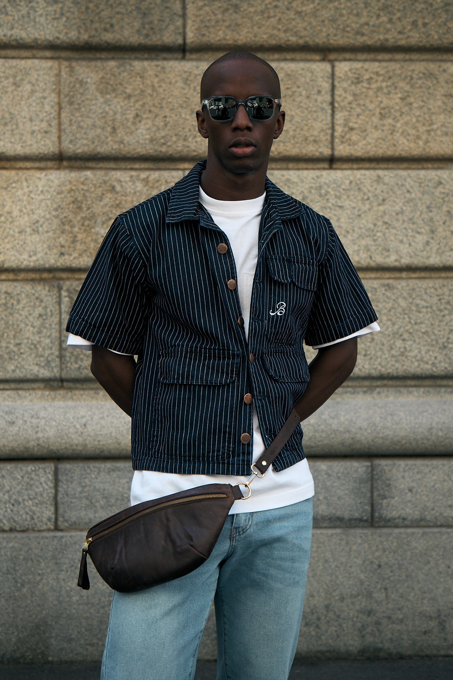 Azure Short Sleeve Denim Shirt