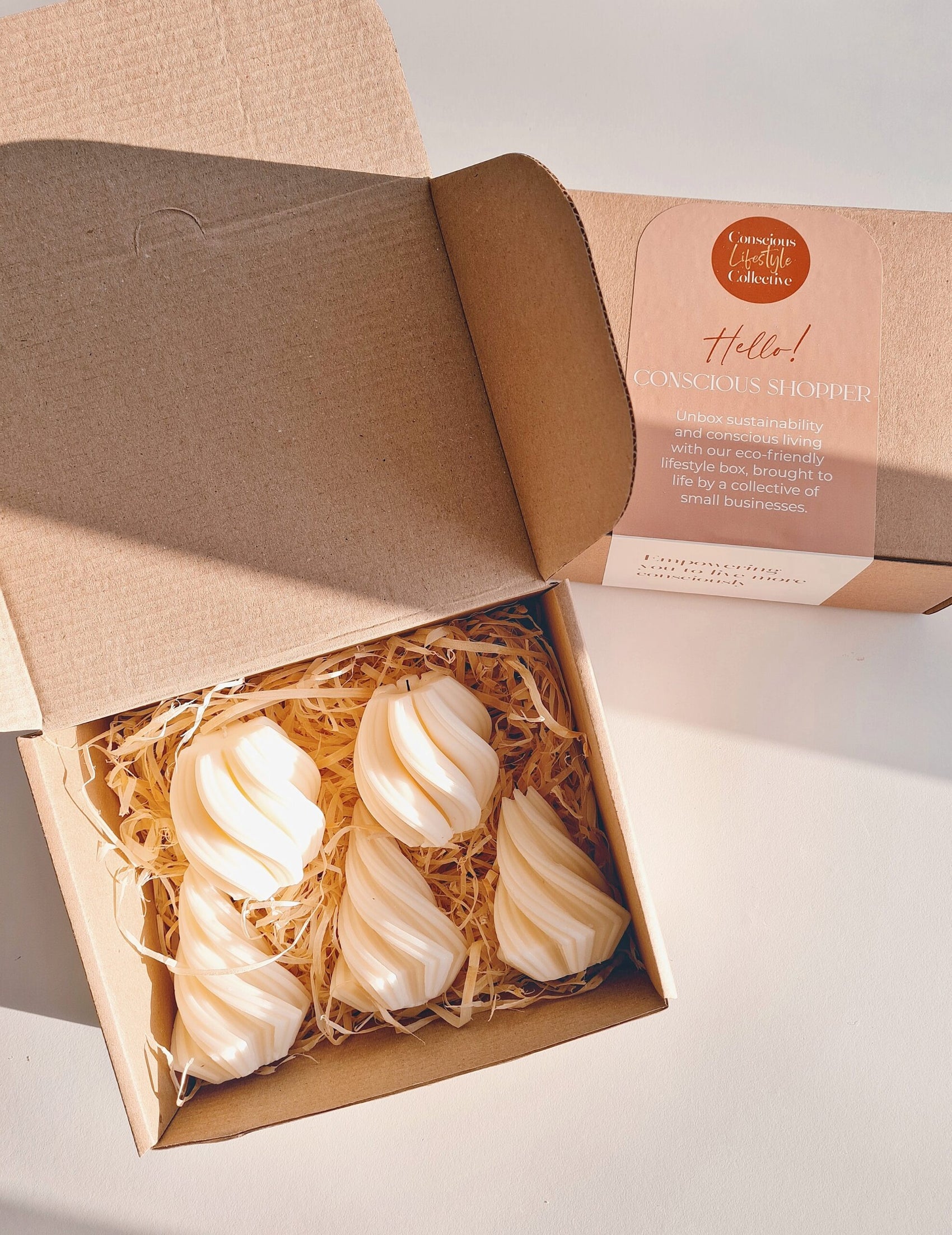 Swirl Geometric Mould Soy Wax Candle Gift Box