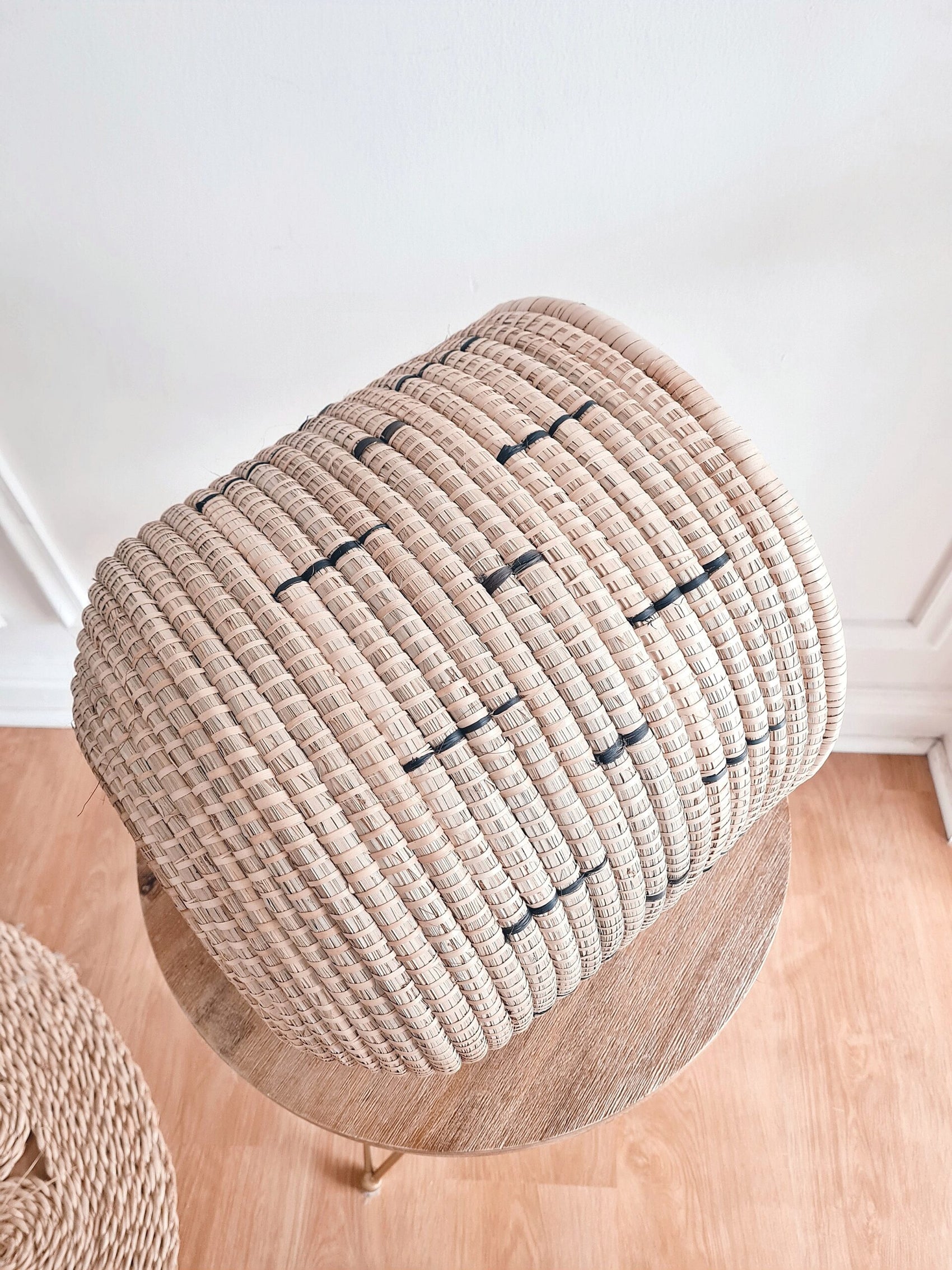 Stylish Interior Basket with Black Lines