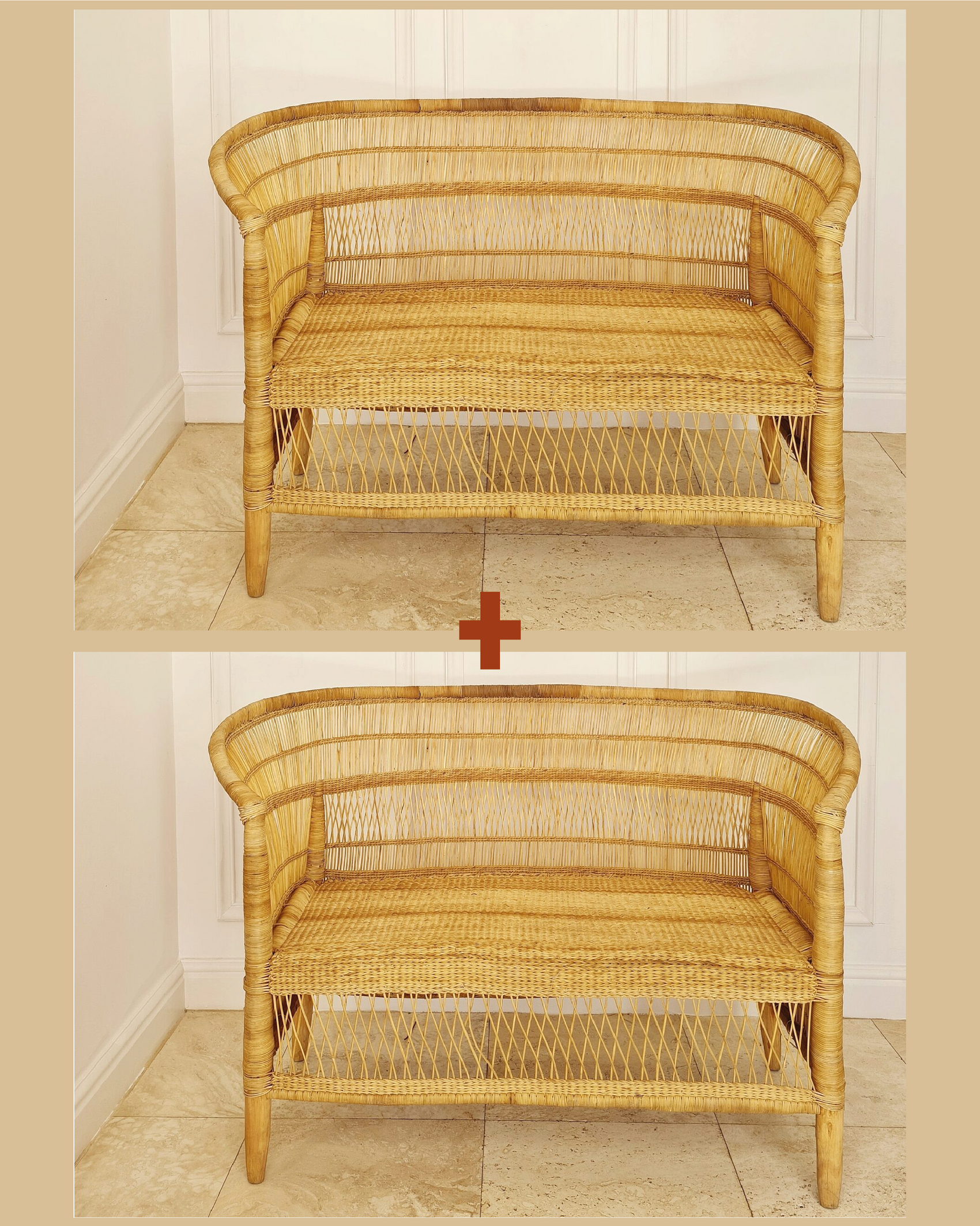 2 Double Malawian Chairs