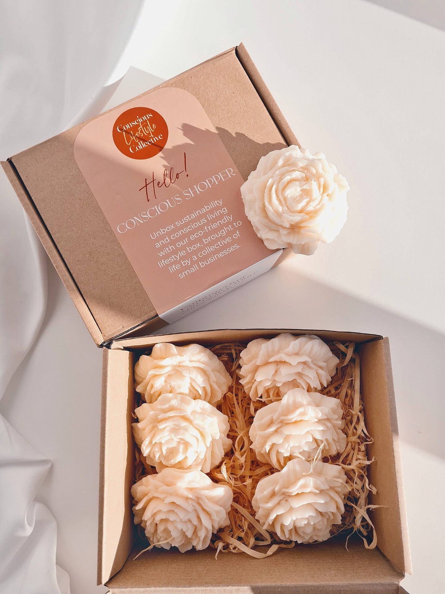 Peony Soy Wax Candle Gift Box