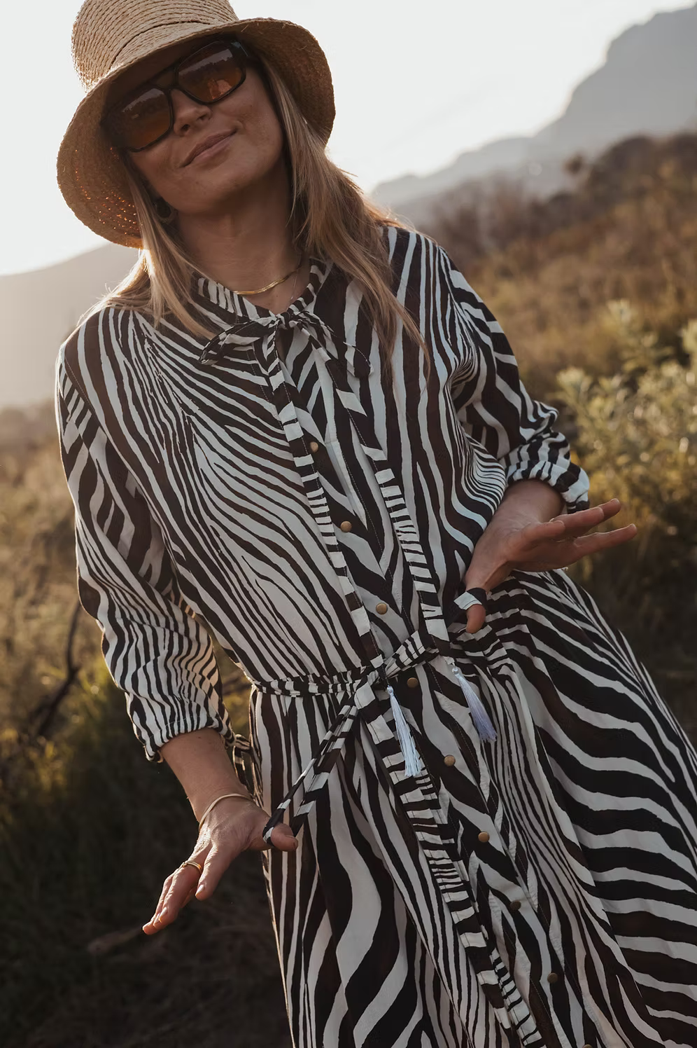 Gabriela Charlotte Featherington Tiered Midi Dress
