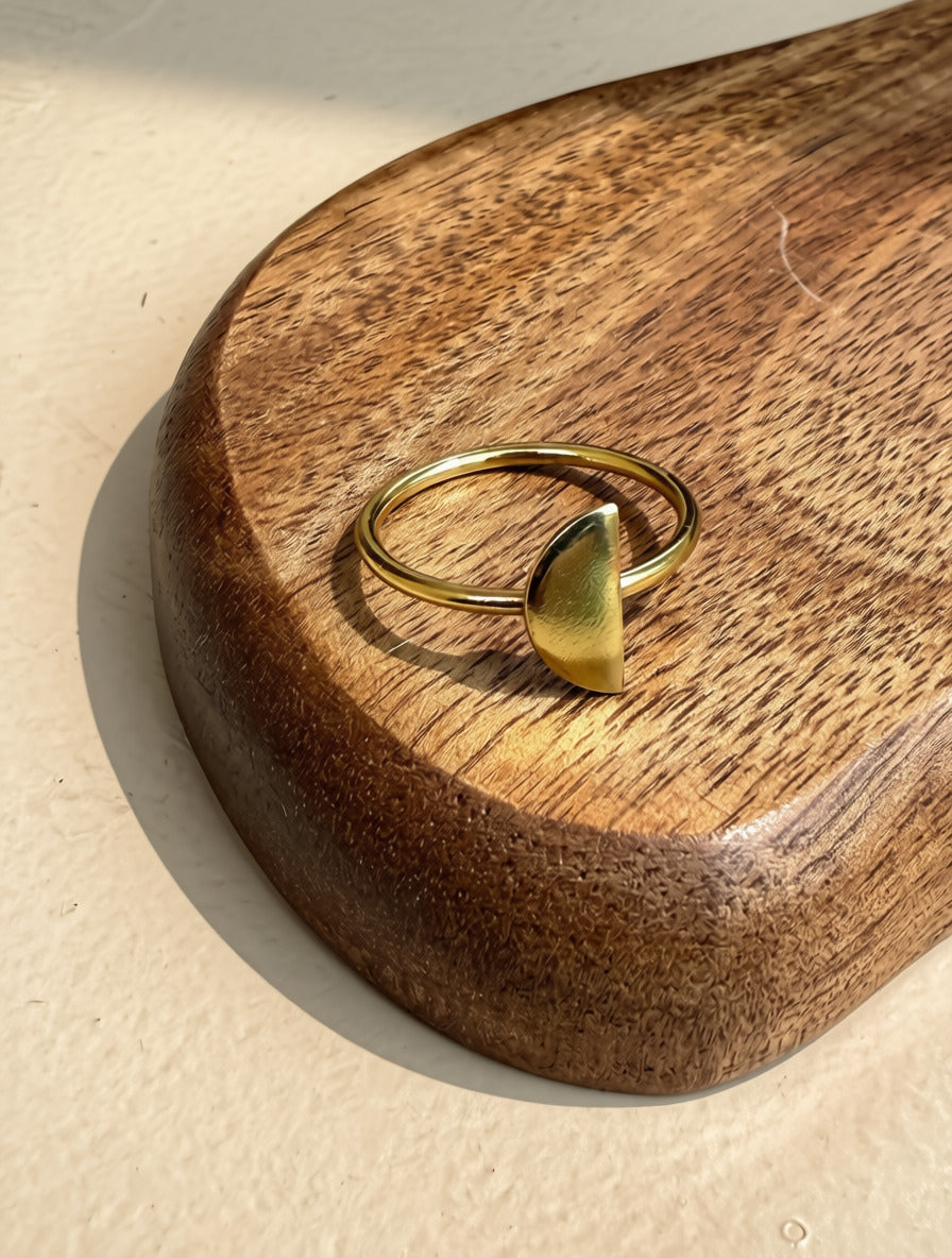Half Moon Brass Ring - Tali & Damy