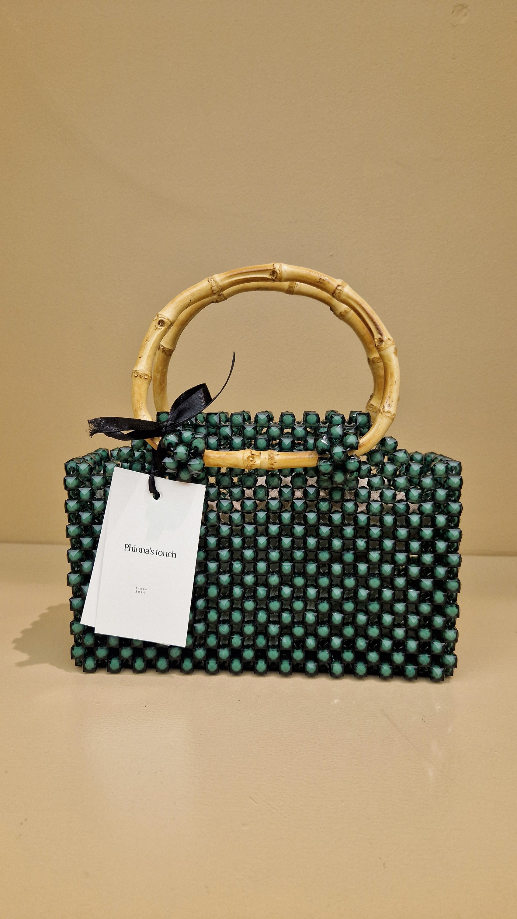 Mia Bamboo beaded bag by Phiona's Touch