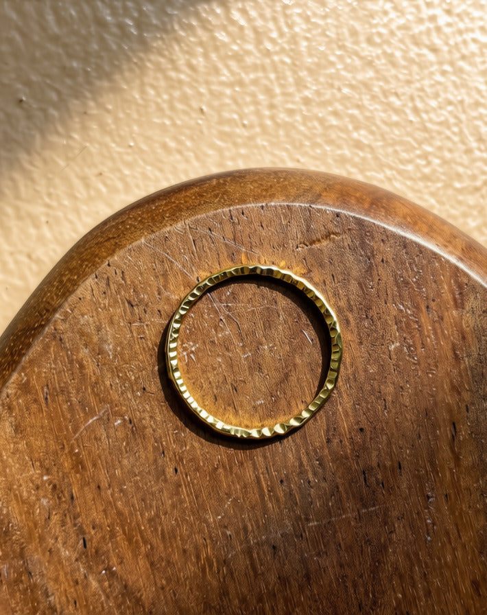 Textured Brass Ring - Tali & Damy
