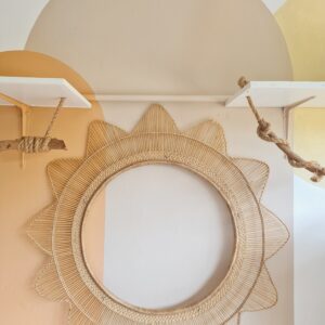 Malawian Rattan ZigZag Mirror Frame (only)