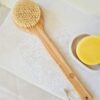 Bamboo Body Brush, Dry Brush with Natural Bristles - Image 3