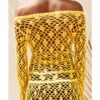 Yellow Crochet Dress with long sleeves - Image 5