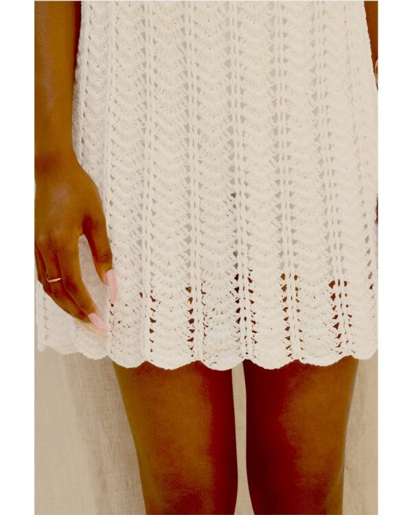 White short crochet dress - Image 5